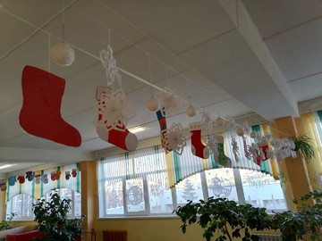 Участвуем в городском конкурсе на лучшее новогоднее оформление «Новогодняя школа - 2021» : Фото №
