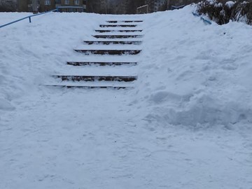 Уборка школьной территории от снега : Фото №
